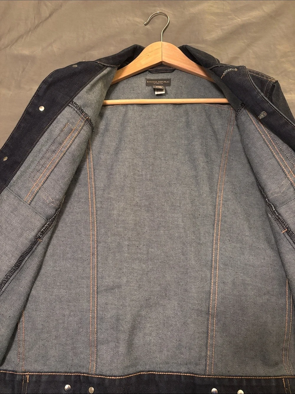 Banana Republic Men's Dark Indigo Denim Shirt Jacket